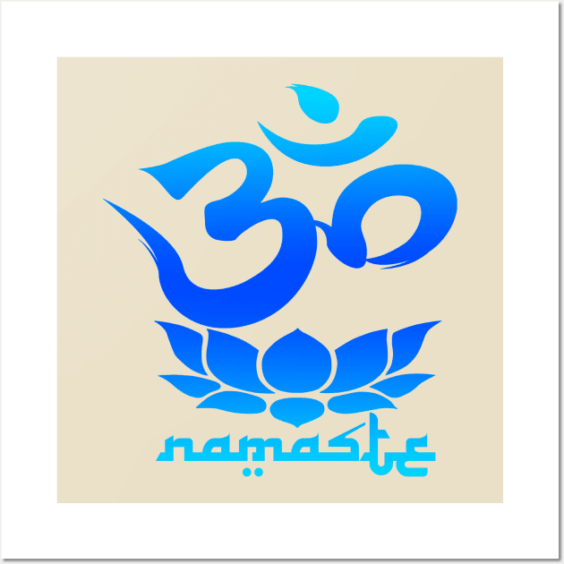 namaste blue Wall Art by robotface